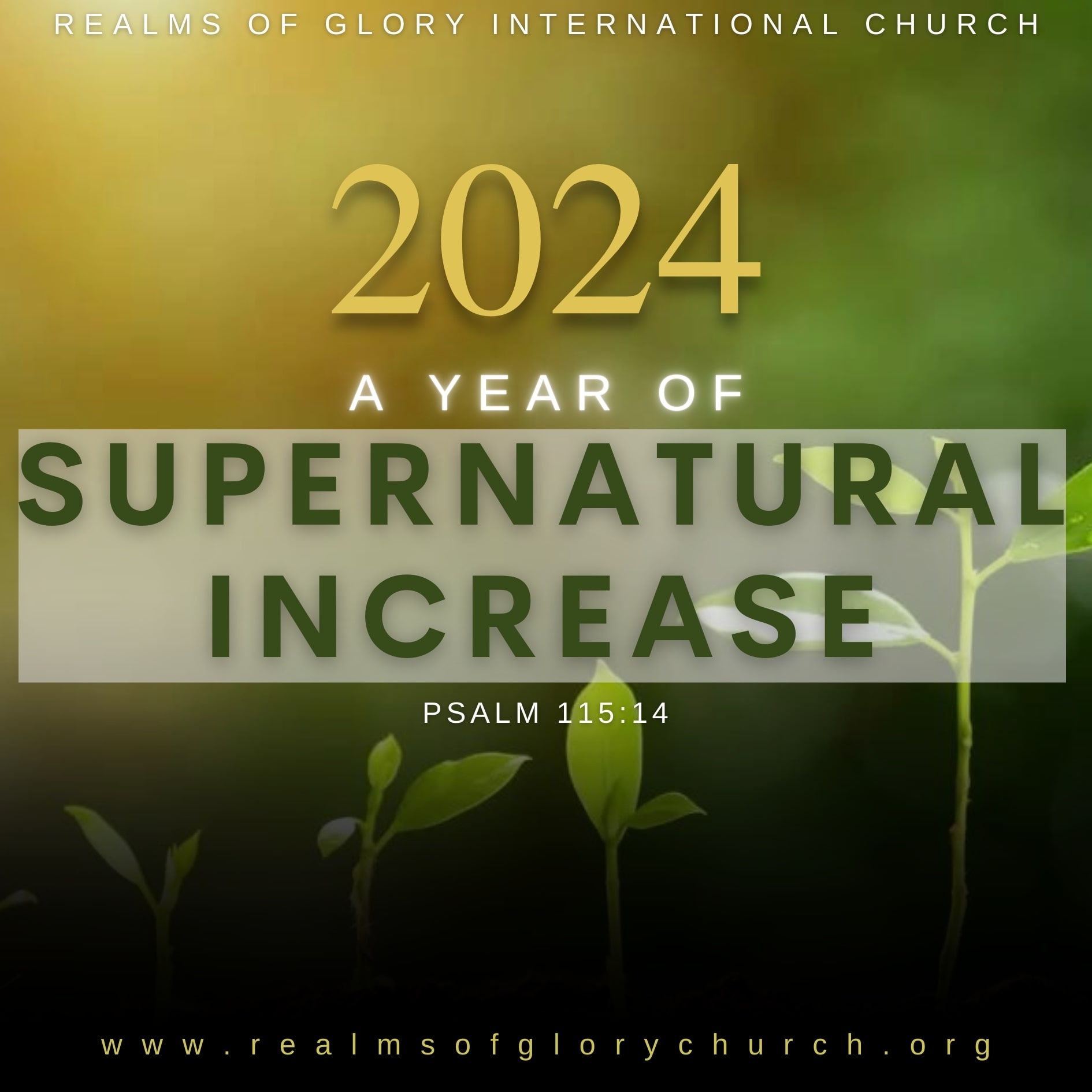 ‘Welcome to 2024’ graphic — Our Year of Supernatural Increase